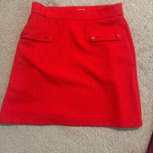 Loft Red button Skirt
